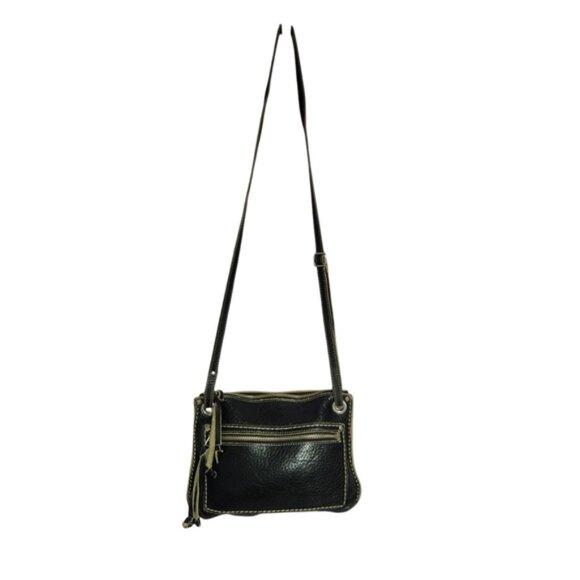 Roots Handbags - Black Roots Leather Crossbody Bag